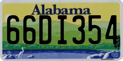 AL license plate 66DI354