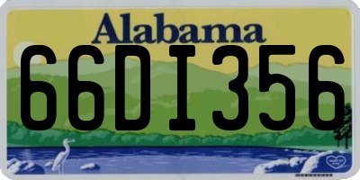 AL license plate 66DI356