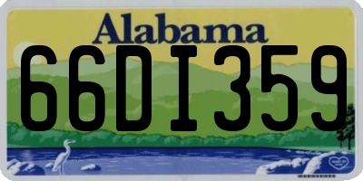 AL license plate 66DI359
