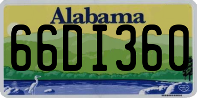AL license plate 66DI360