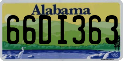 AL license plate 66DI363