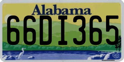 AL license plate 66DI365