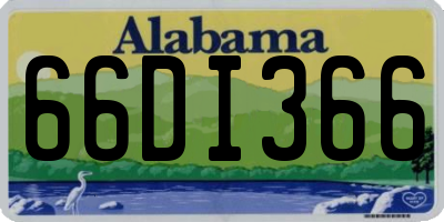 AL license plate 66DI366