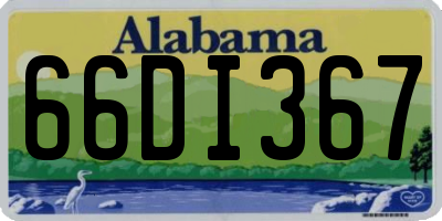 AL license plate 66DI367