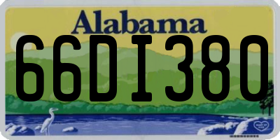 AL license plate 66DI380