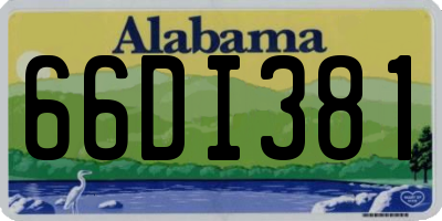 AL license plate 66DI381