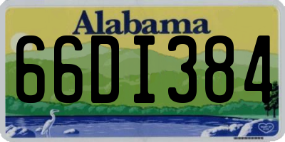AL license plate 66DI384