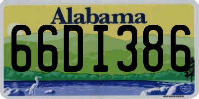 AL license plate 66DI386