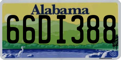 AL license plate 66DI388