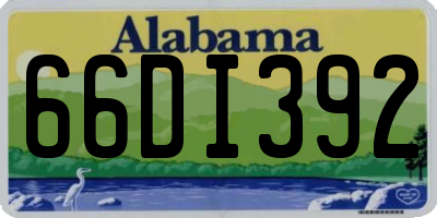 AL license plate 66DI392