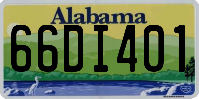 AL license plate 66DI401