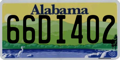 AL license plate 66DI402