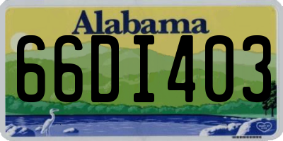 AL license plate 66DI403