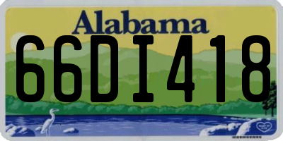 AL license plate 66DI418
