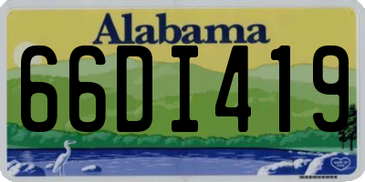 AL license plate 66DI419