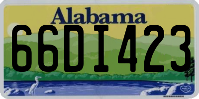 AL license plate 66DI423