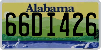 AL license plate 66DI426
