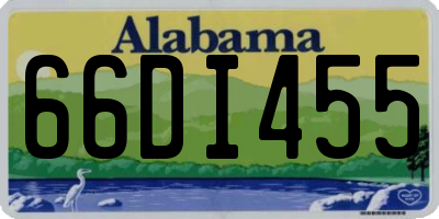 AL license plate 66DI455