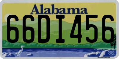 AL license plate 66DI456
