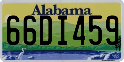 AL license plate 66DI459