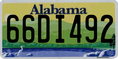 AL license plate 66DI492