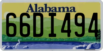AL license plate 66DI494
