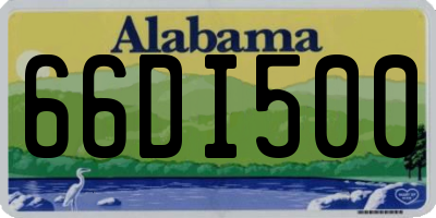 AL license plate 66DI500