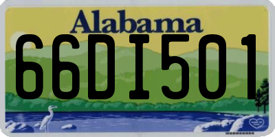 AL license plate 66DI501