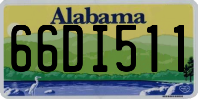 AL license plate 66DI511
