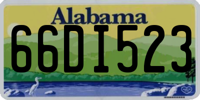 AL license plate 66DI523