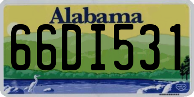 AL license plate 66DI531