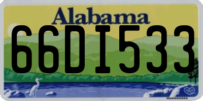 AL license plate 66DI533