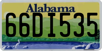 AL license plate 66DI535