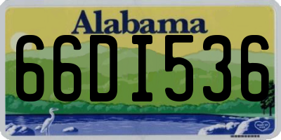 AL license plate 66DI536