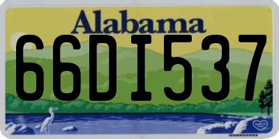 AL license plate 66DI537