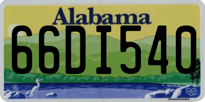 AL license plate 66DI540