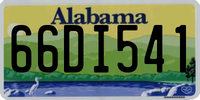 AL license plate 66DI541