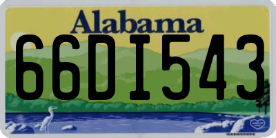 AL license plate 66DI543