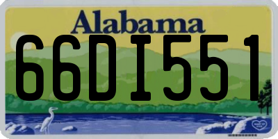 AL license plate 66DI551