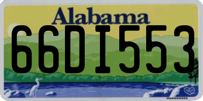 AL license plate 66DI553
