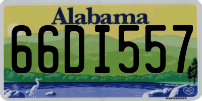 AL license plate 66DI557