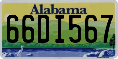AL license plate 66DI567