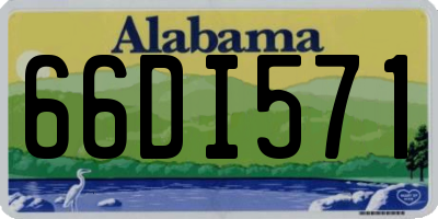 AL license plate 66DI571
