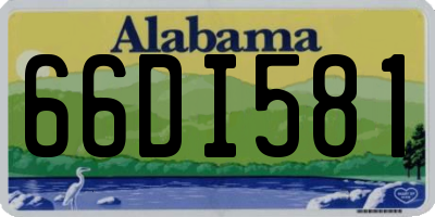 AL license plate 66DI581