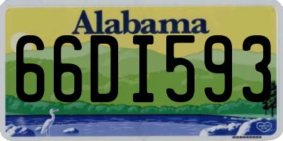 AL license plate 66DI593