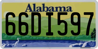AL license plate 66DI597