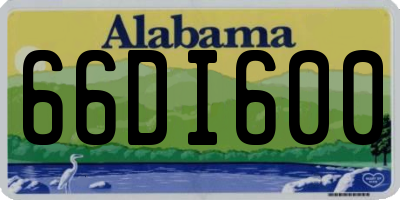 AL license plate 66DI600