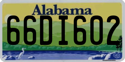 AL license plate 66DI602