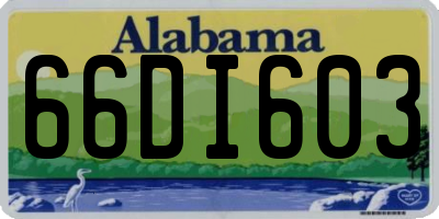 AL license plate 66DI603