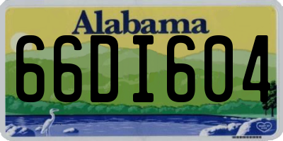 AL license plate 66DI604